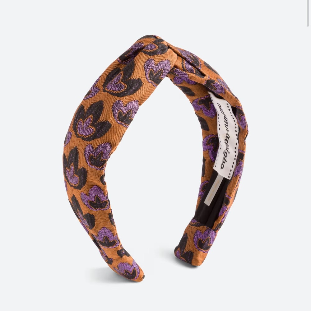 Autumn Adeigbo Brown and Purple Floral Headband